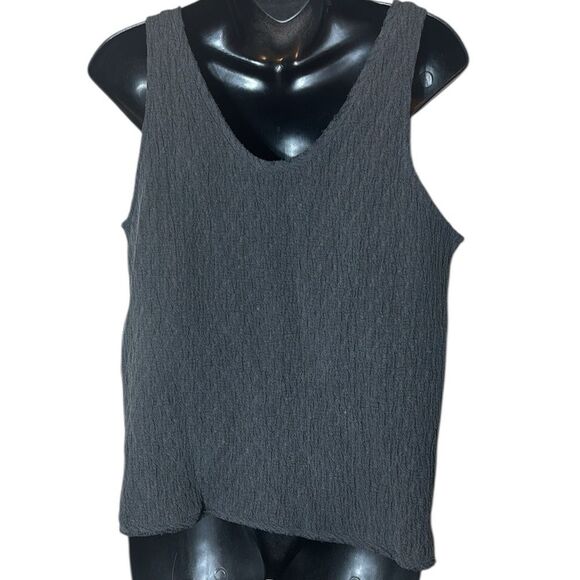 Neuflora women’s large linen blend textured tank top casual capsule sustainable - Picture 3 of 5